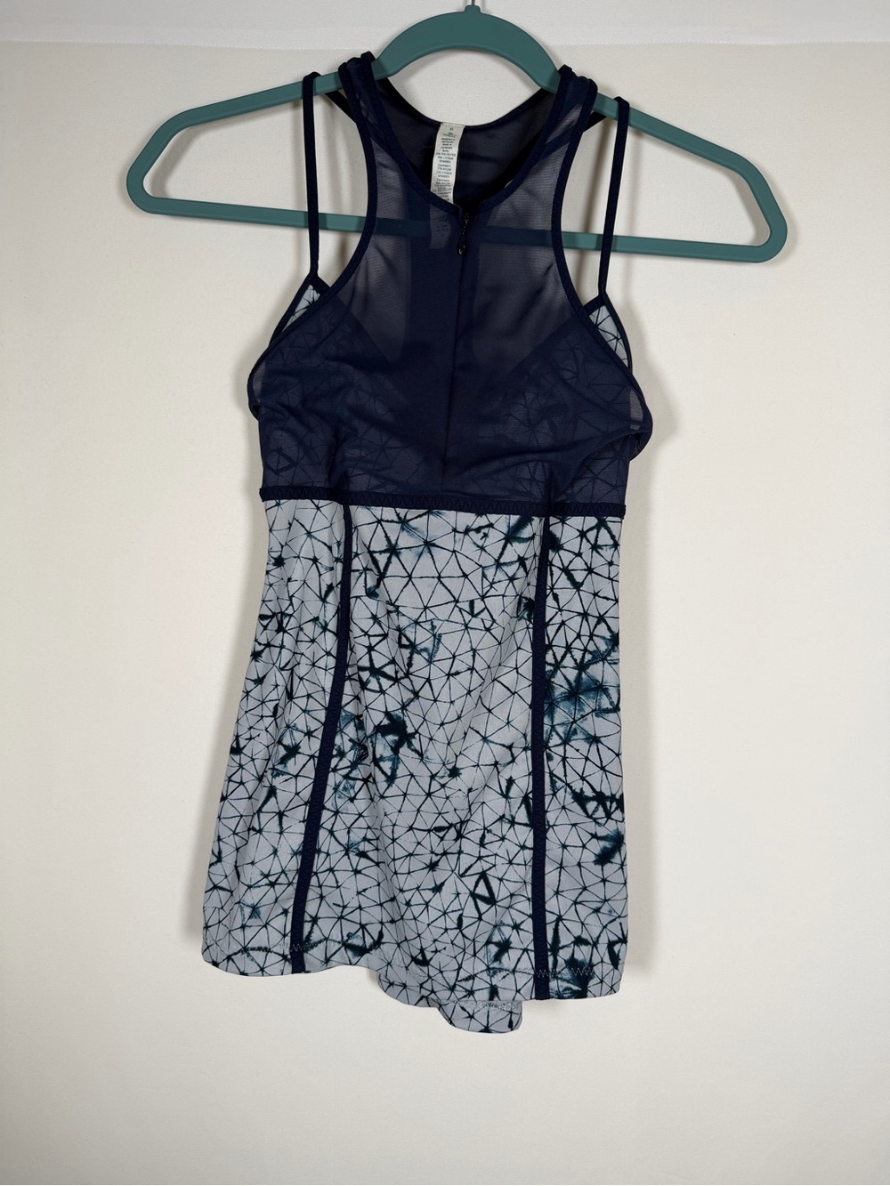 Lululemon Pedal Pace Tank in the Star Crushed Silver Fox / Deep Navy pattern